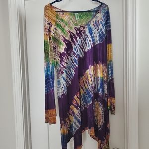 Super cute Tye dye piko like dress High low sides